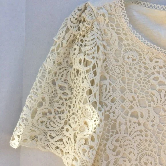 Eri + Ali Suzy Lace Blouse in Ivory S NWOT - Picture 8 of 8